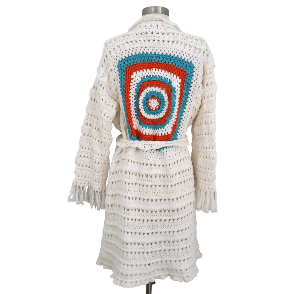 MAISON FLANEUR Crochet long cardigan sweater IT 42